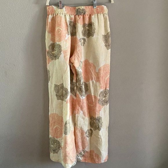 Joan Vas New York Linen Trousers Floral print size M - Picture 1 of 12